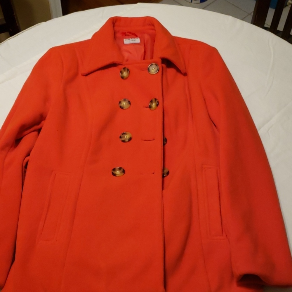 Fleece Pea Coat with belt